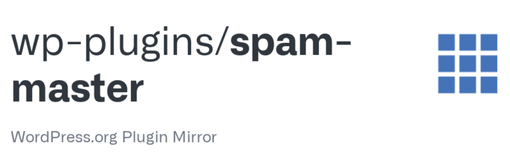 Spam Master Wordpress anti spam plugin