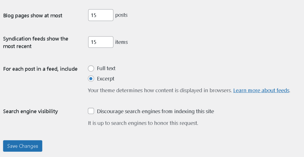 Abstract Usage on Home Page and Archives