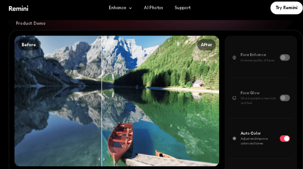 Remini | Top Free AI Photo Editing Apps to Use